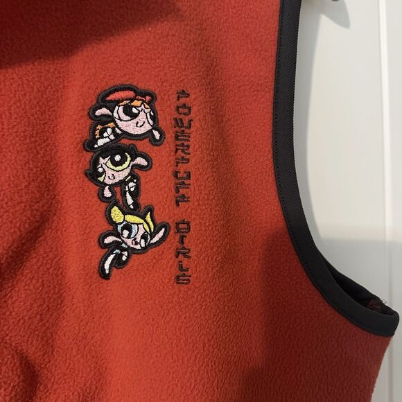 Vintage Powerpuff Girls Fleece Full Zip Vest Women’s Size XL Cartoon Network - Picture 3 of 7